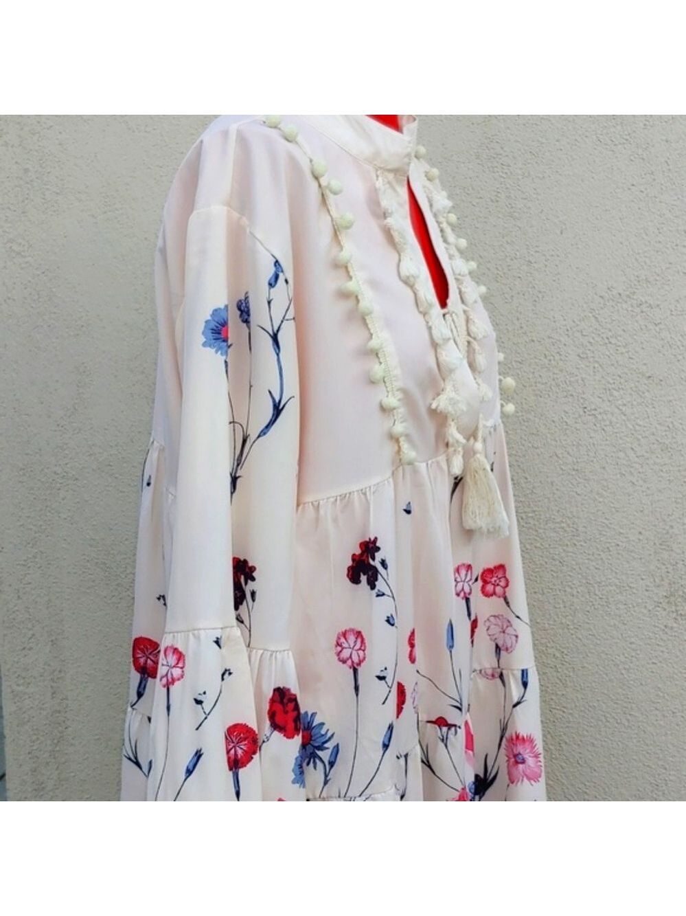 Women's Soft and Flowing Floral High Waist Lounge Dress, XXL - Picture 9 of 16